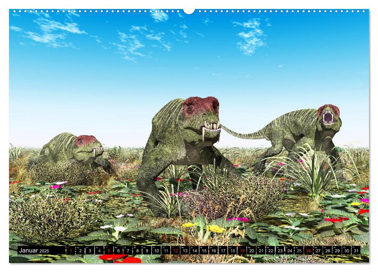 Bild: 9783435567454 | Dinosaurier. Urzeitliche Giganten (Wandkalender 2025 DIN A2 quer),...