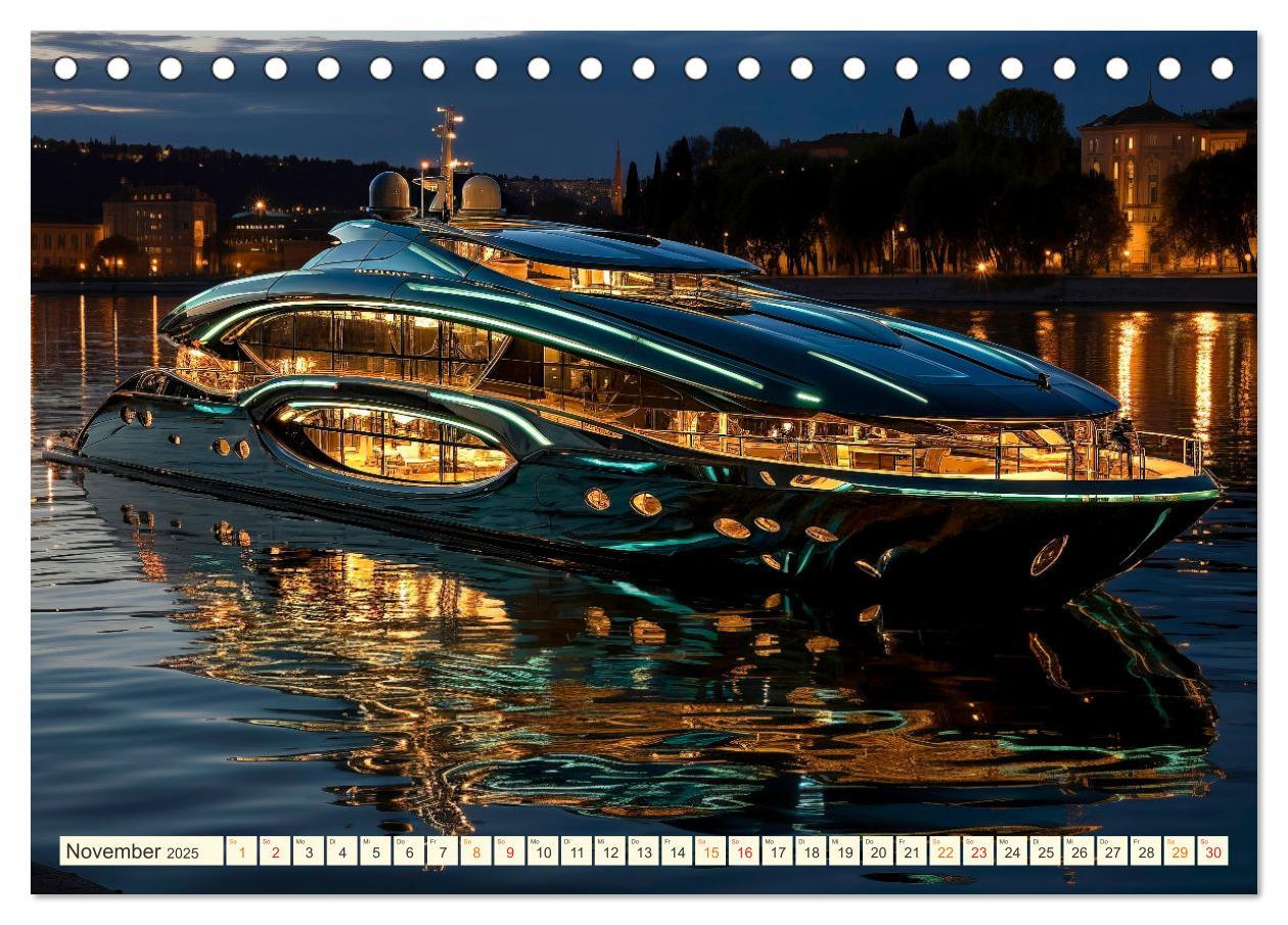 Bild: 9783383886812 | Mega Yachten Fantasien (Tischkalender 2025 DIN A5 quer), CALVENDO...