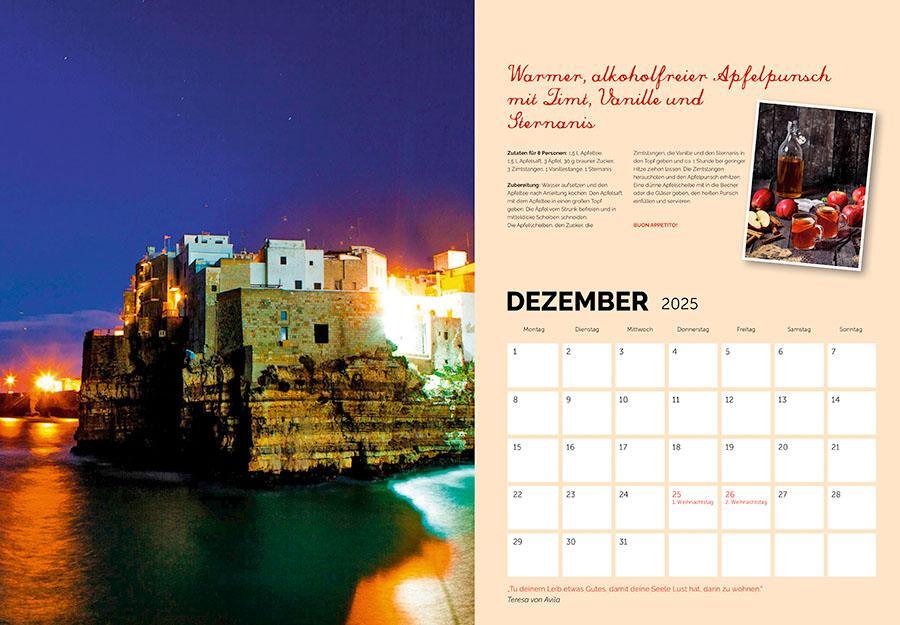 Bild: 9783966649100 | Amore per Gusto-Kalender 2025 Kalender Italien | Stefania Lettini