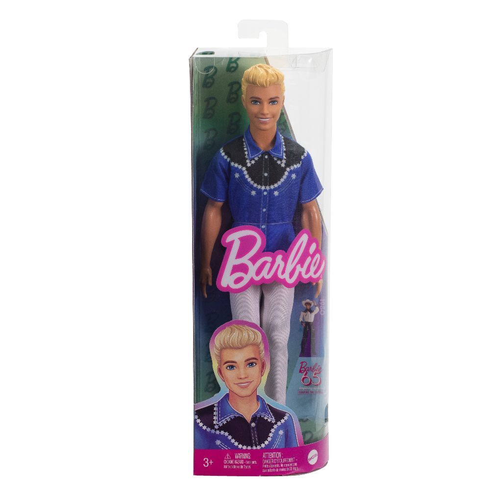 Bild: 194735176861 | Barbie Fashionistas Ken-Puppe blonde mit Westernlook | Fensterkarton