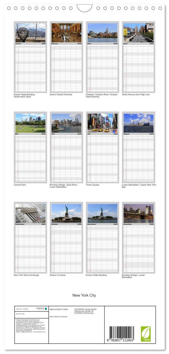 Bild: 9783457112403 | Familienplaner 2025 - New York City mit 5 Spalten (Wandkalender, 21...