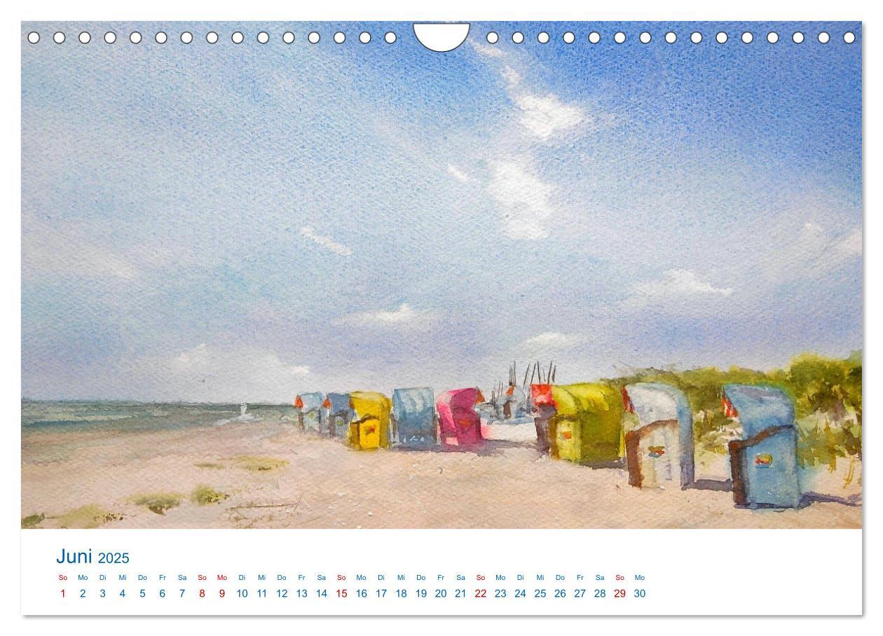 Bild: 9783457146620 | Föhr - Aquarelle (Wandkalender 2025 DIN A4 quer), CALVENDO...