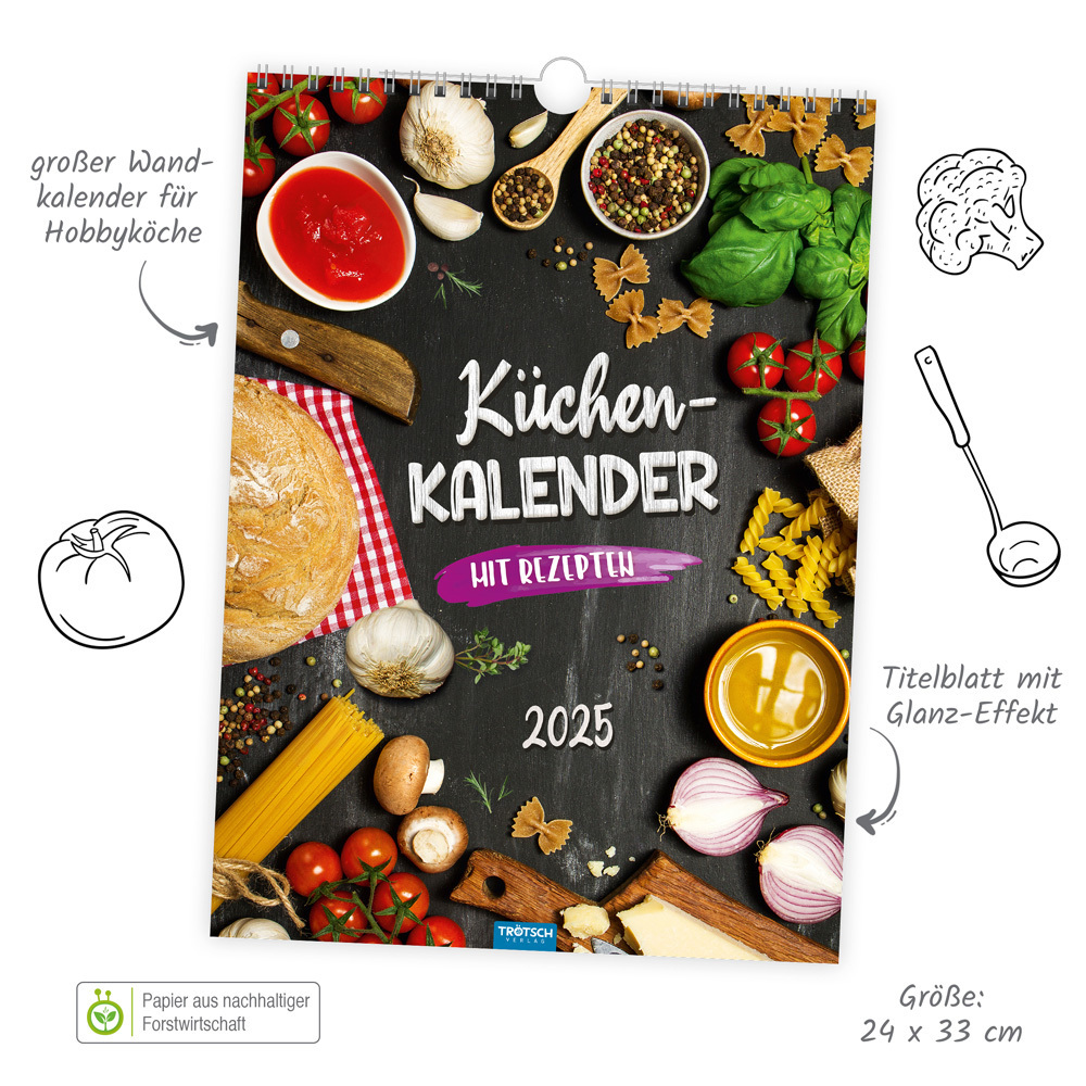 Bild: 9783988022011 | Trötsch Classickalender Küchenkalender 2025 | Wandkalender | Co.KG