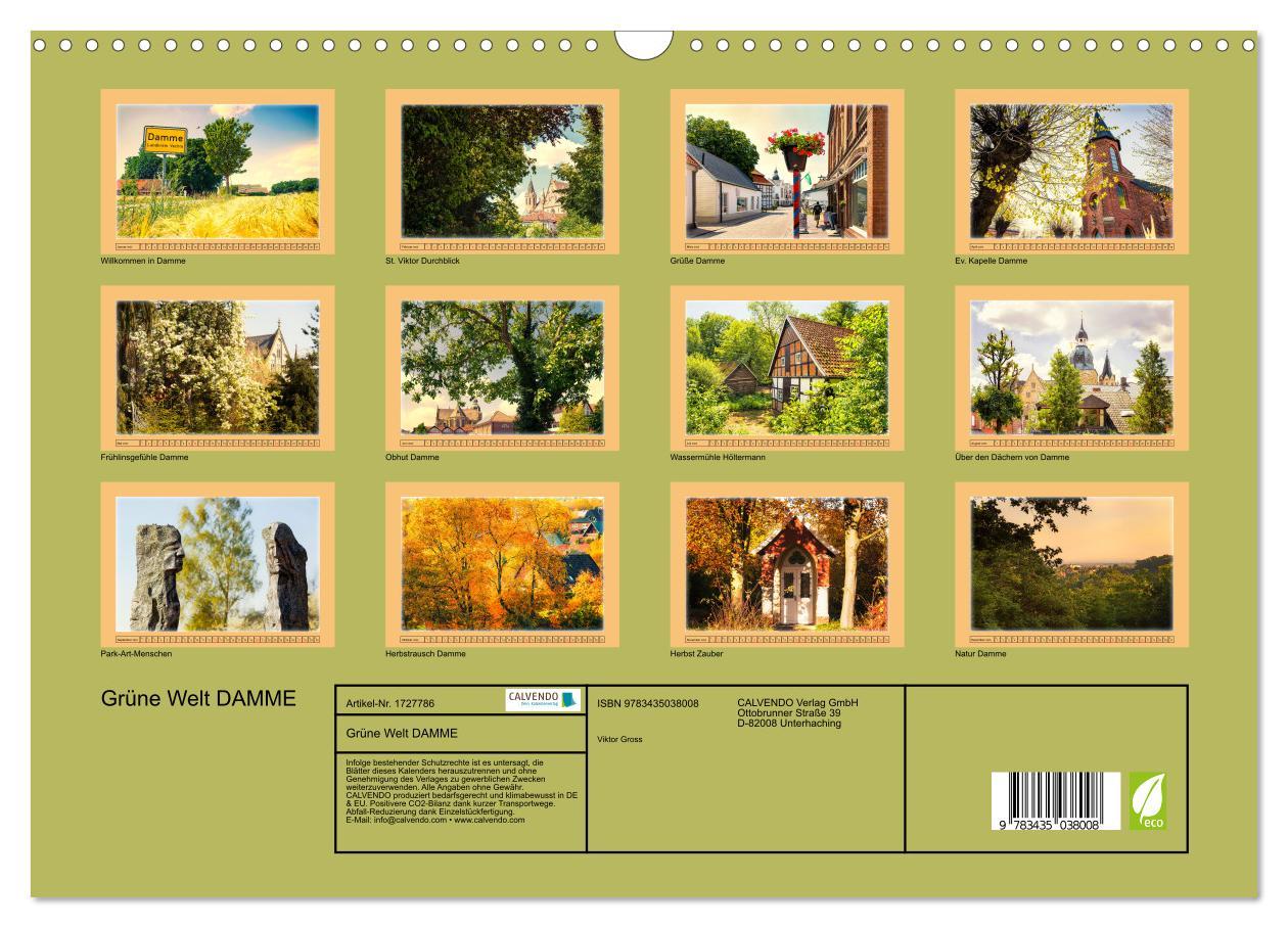 Bild: 9783435038008 | Grüne Welt DAMME (Wandkalender 2025 DIN A3 quer), CALVENDO...