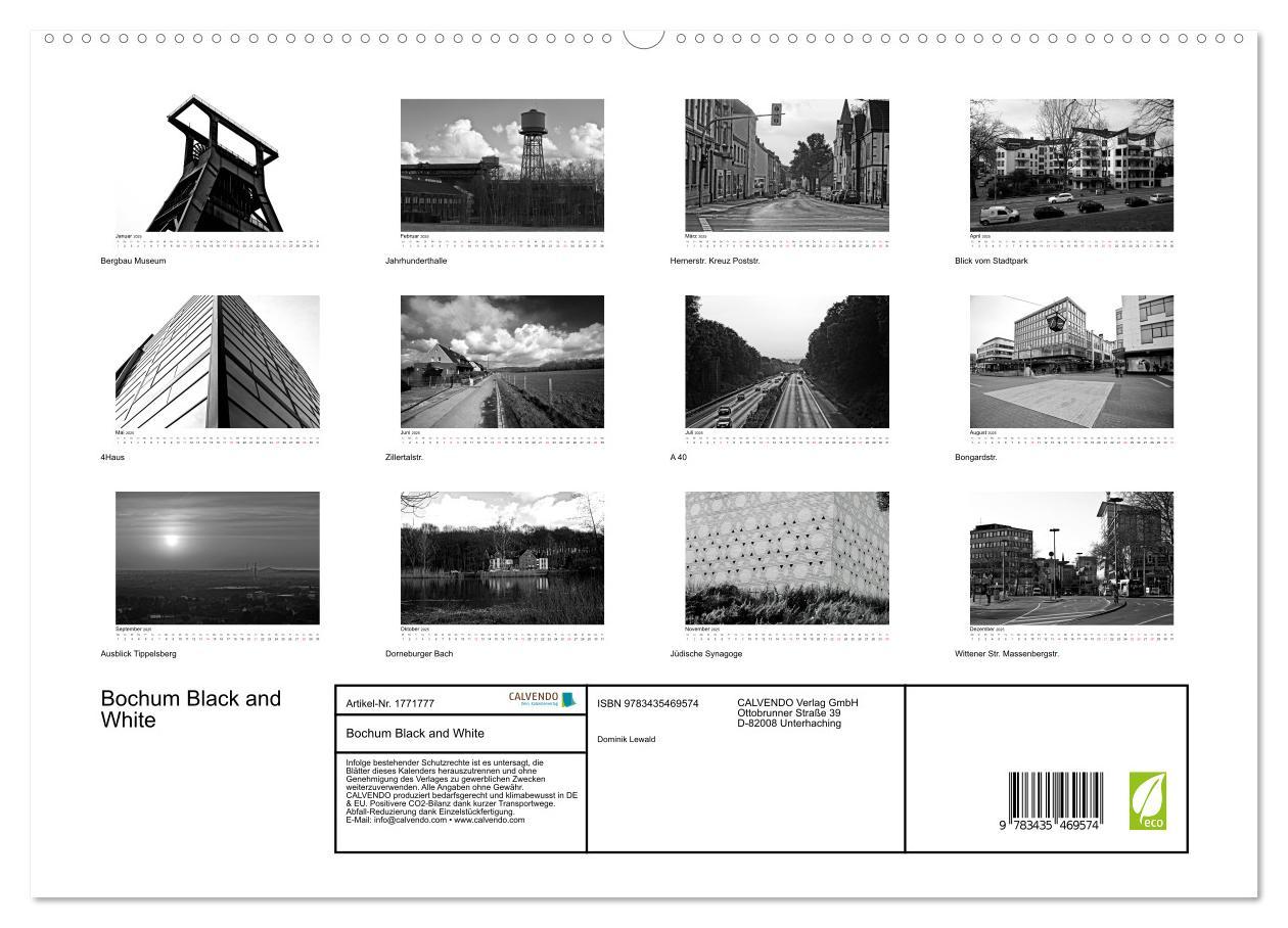 Bild: 9783435469574 | Bochum Black and White (hochwertiger Premium Wandkalender 2025 DIN...