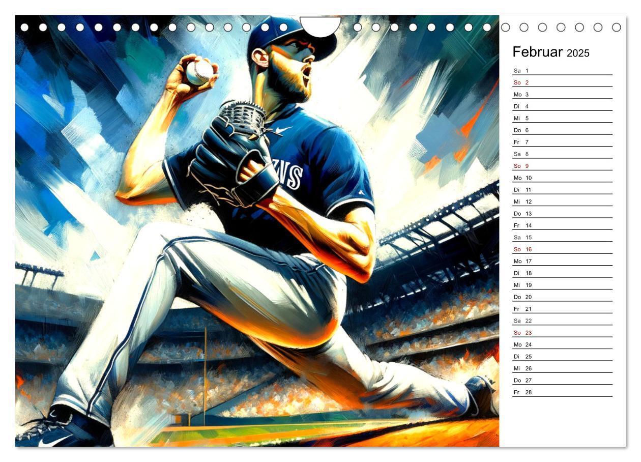 Bild: 9783383776366 | Baseball Acryl - Zwischen Realität und KI Visionen (Wandkalender...