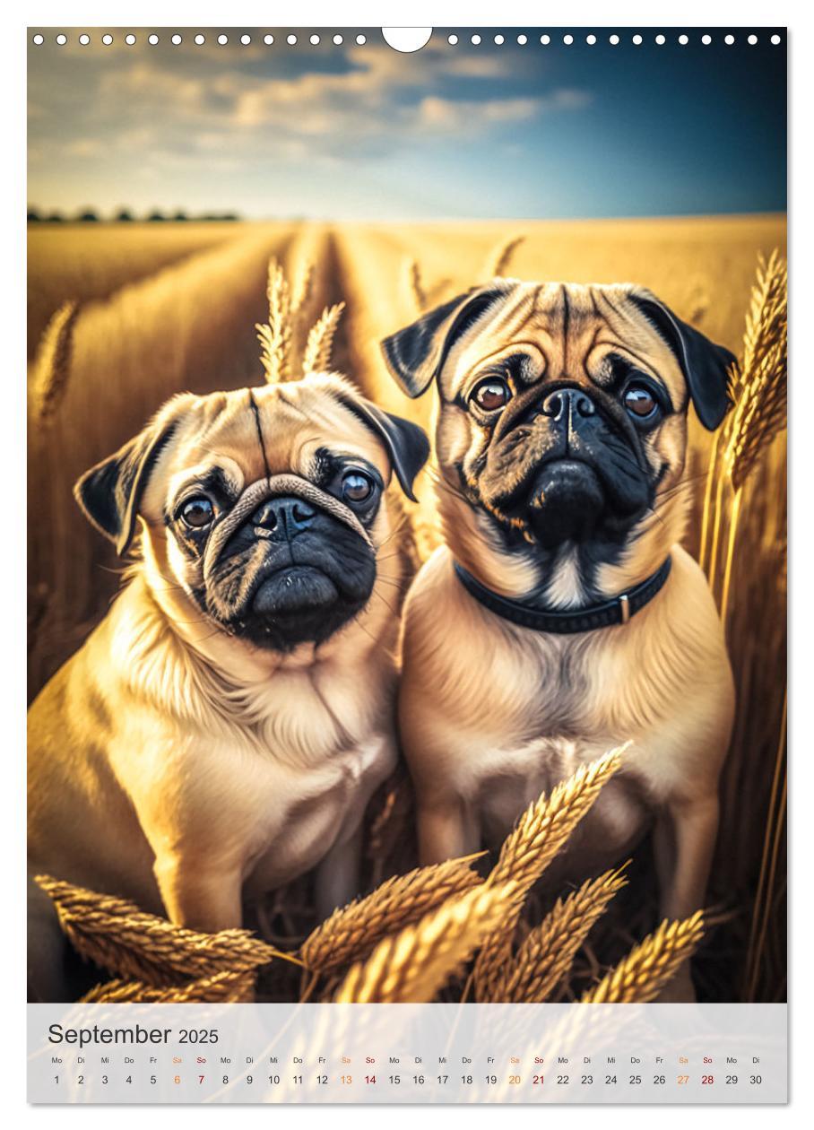 Bild: 9783435875146 | Mein Mops-Kalender (Wandkalender 2025 DIN A3 hoch), CALVENDO...