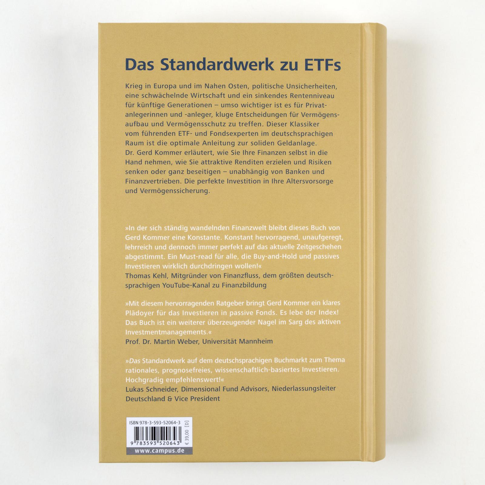 Rückseite: 9783593520643 | Souverän investieren mit Indexfonds und ETFs | Gerd Kommer | Buch