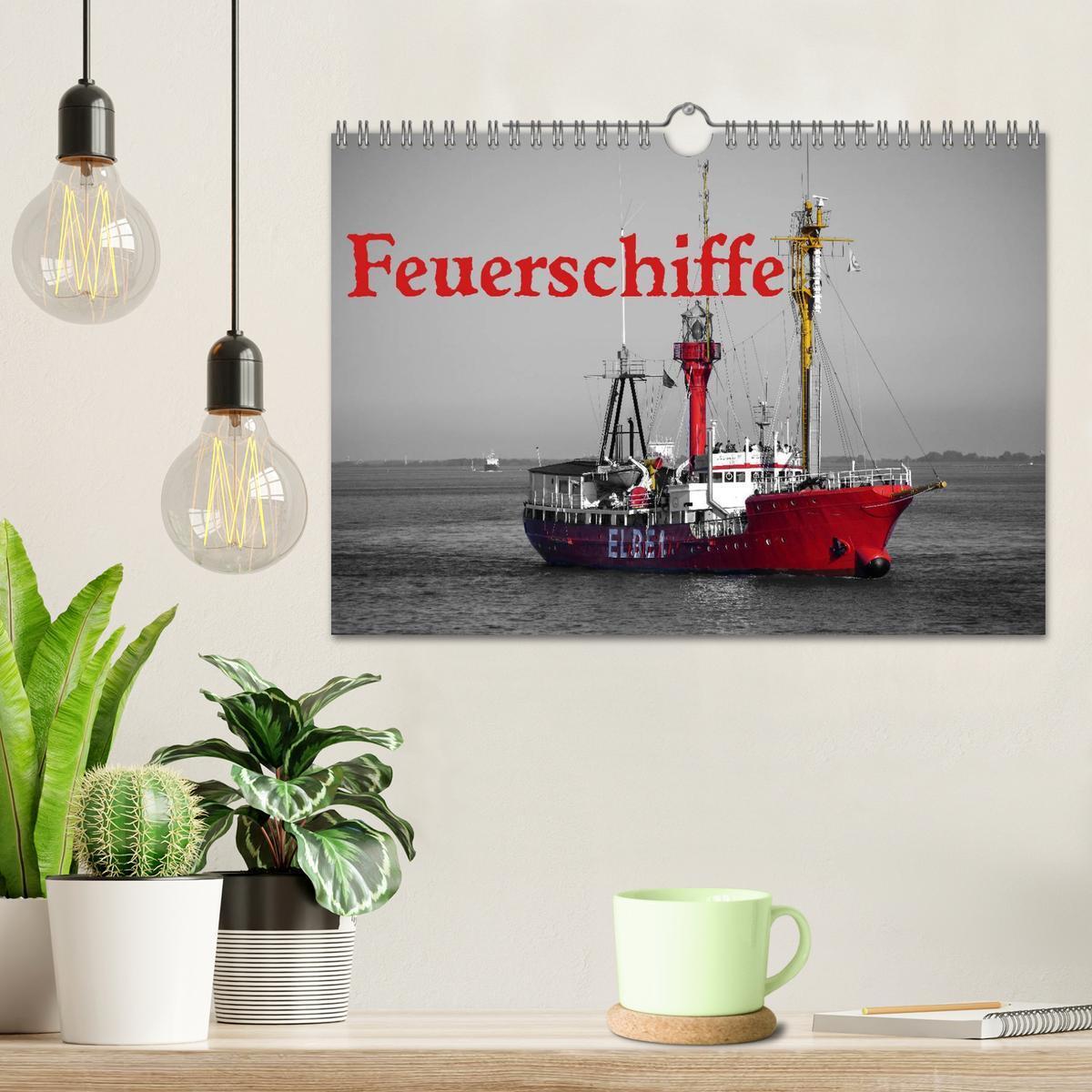 Bild: 9783435802586 | Feuerschiffe (Wandkalender 2025 DIN A4 quer), CALVENDO Monatskalender