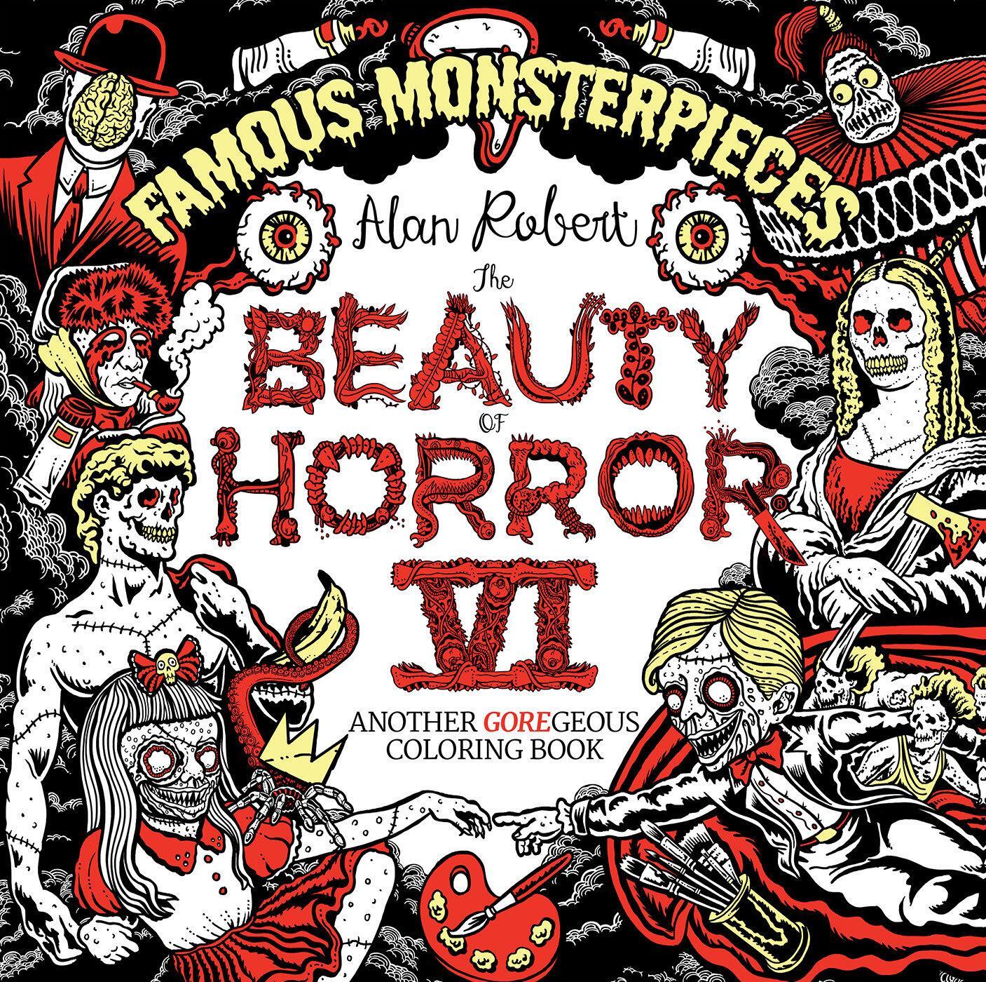 Cover: 9781684059225 | The Beauty of Horror 6: Famous Monsterpieces Coloring Book | Robert