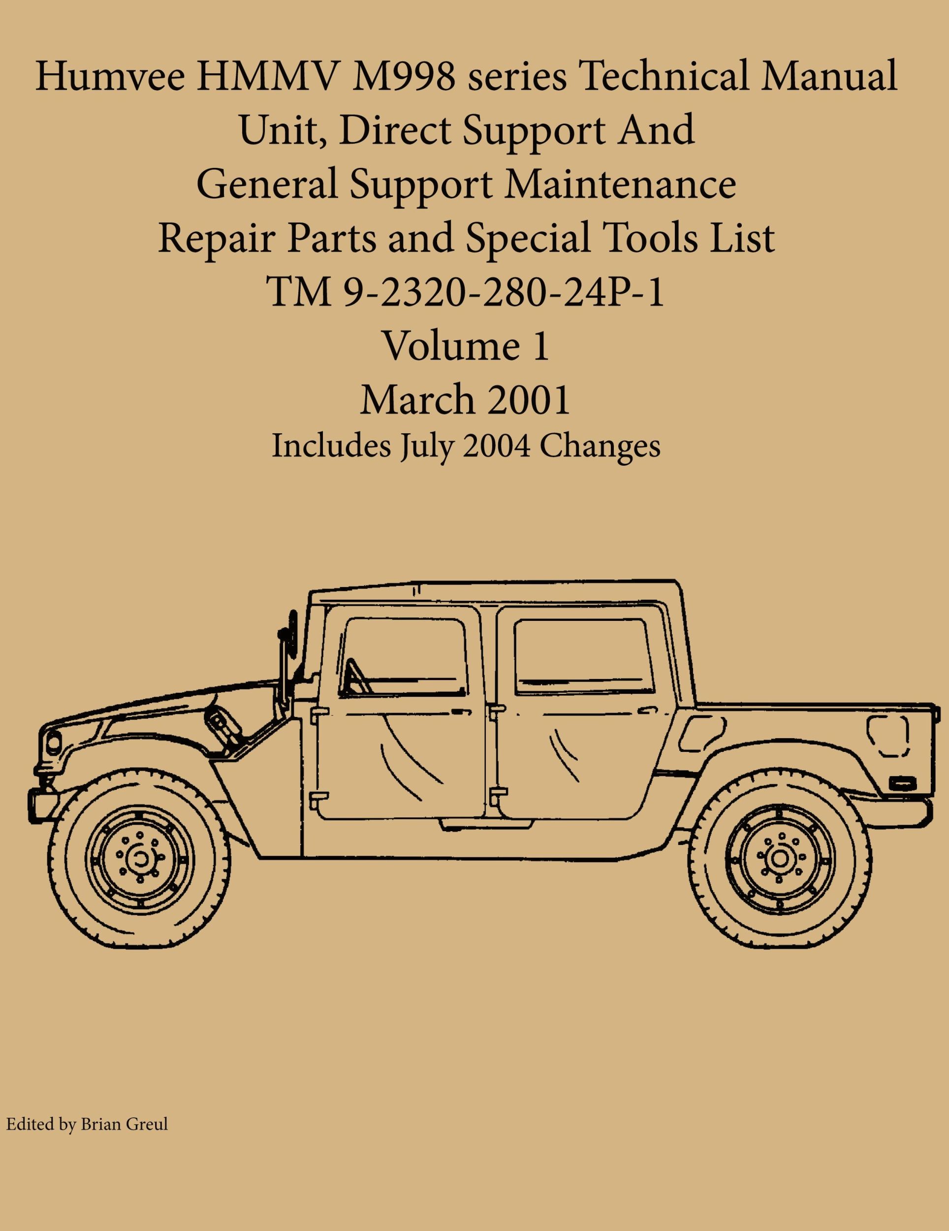 Cover: 9781954285088 | Humvee HMMV M998 series Technical Manual Unit, Direct Support And...