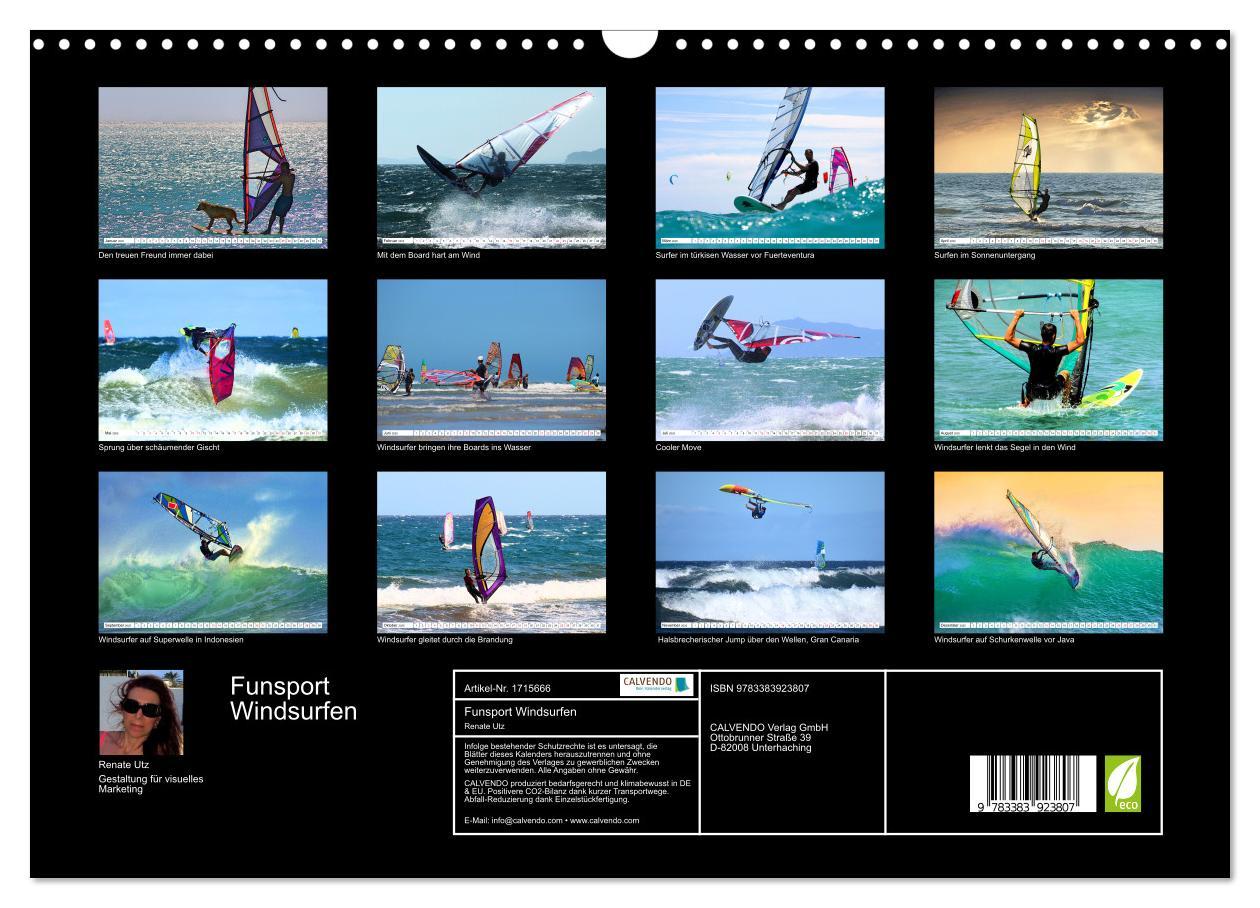 Bild: 9783383923807 | Funsport Windsurfen (Wandkalender 2025 DIN A3 quer), CALVENDO...