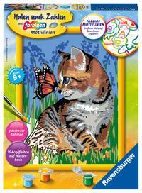 Cover: 4005556286515 | Katze mit Schmetterling. Malen nach Zahlen Serie D | Spiel | Deutsch