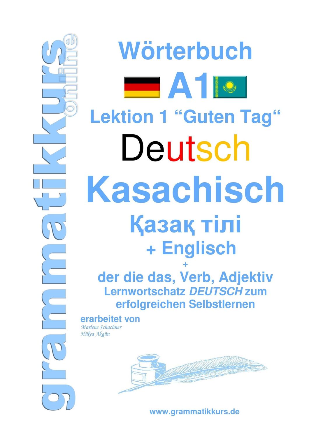 Cover: 9783738654394 | Wörterbuch Deutsch - Kasachisch - Englisch Niveau A1 | Akom (u. a.)