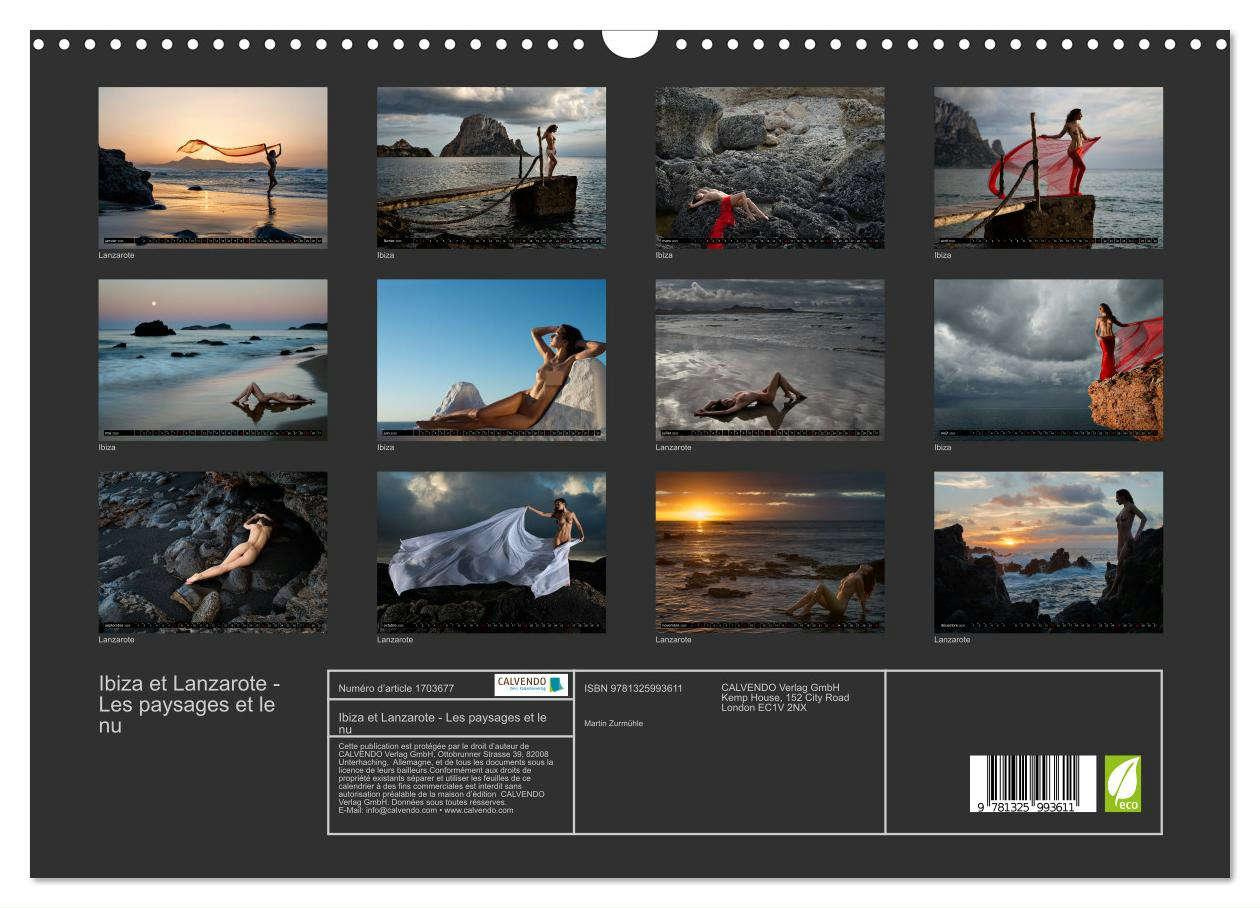 Bild: 9781325993611 | Ibiza et Lanzarote - Les paysages et le nu (Calendrier mural 2025...