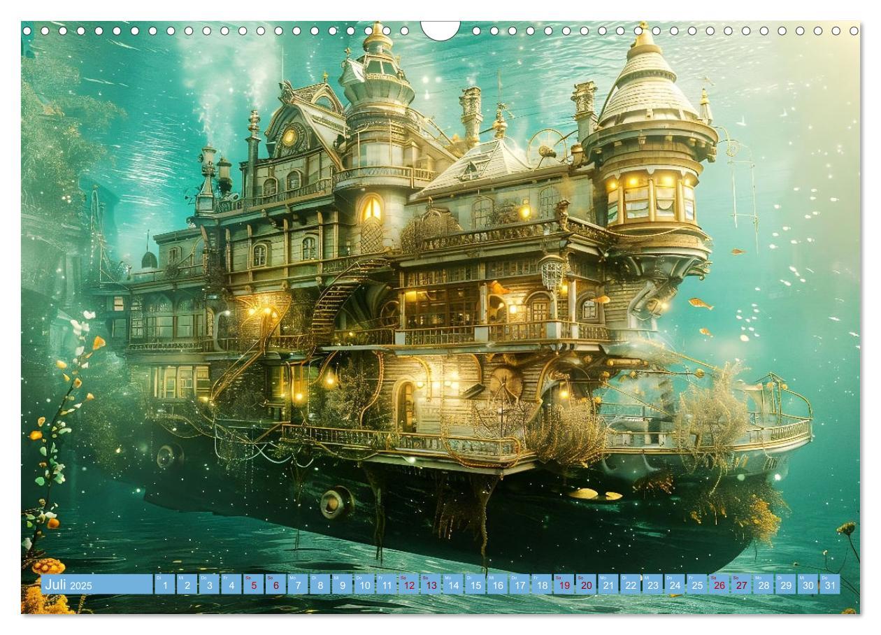 Bild: 9783435516315 | Steampunk Domizile (Wandkalender 2025 DIN A3 quer), CALVENDO...