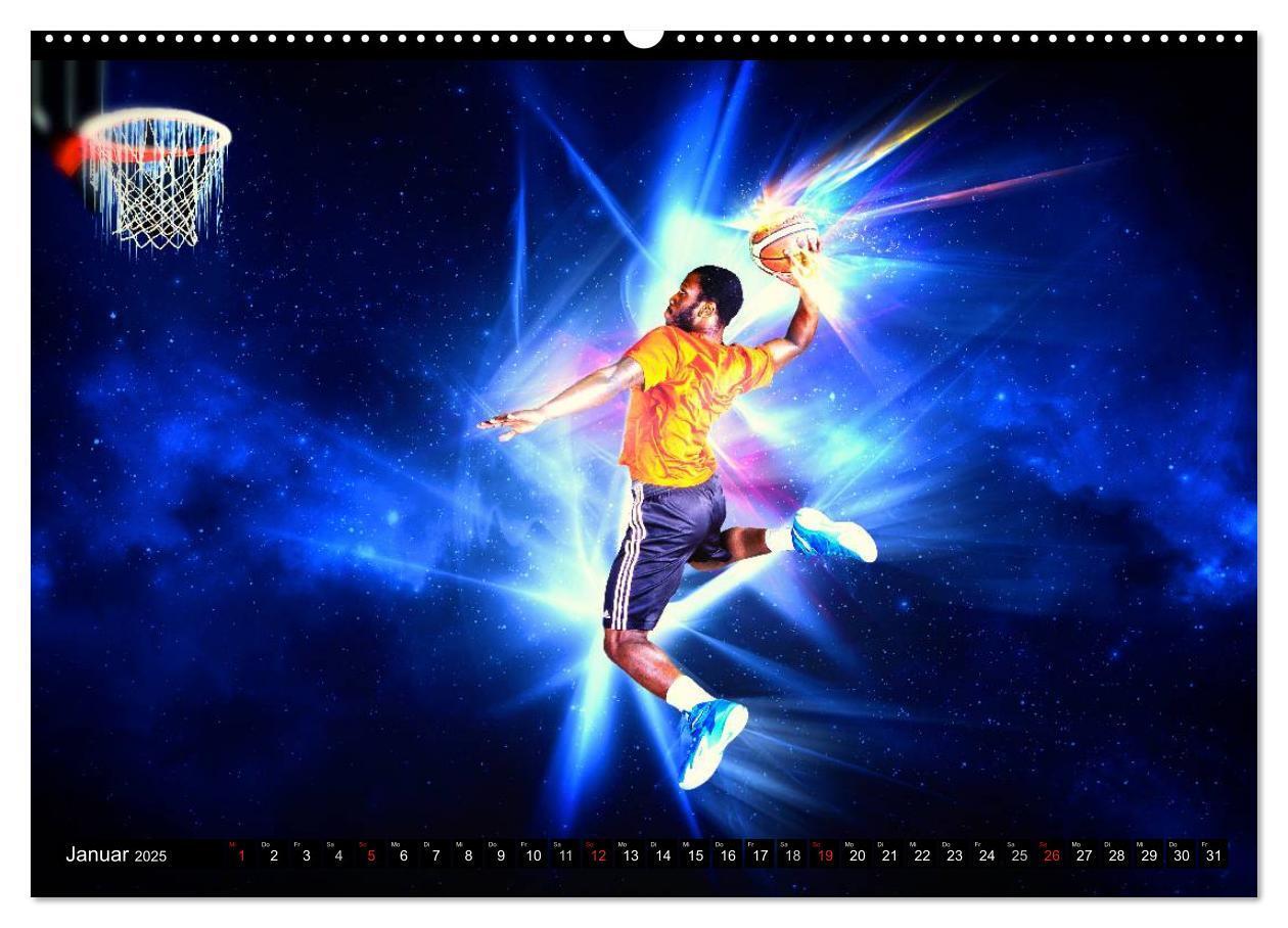 Bild: 9783435615957 | Basketball Fantasiewelten (Wandkalender 2025 DIN A2 quer), CALVENDO...