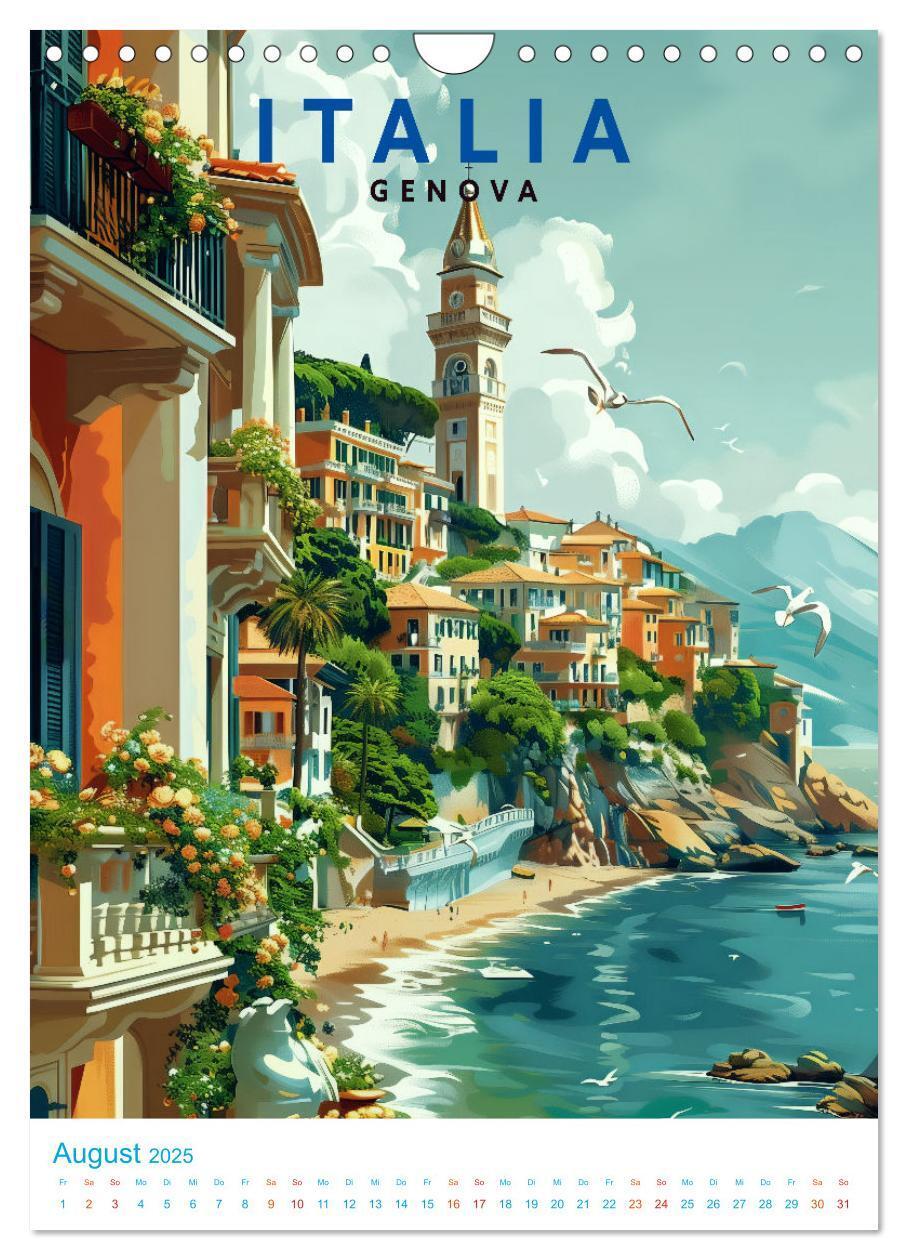 Bild: 9783457130230 | Italien - Old School Poster Style (Wandkalender 2025 DIN A4 hoch),...