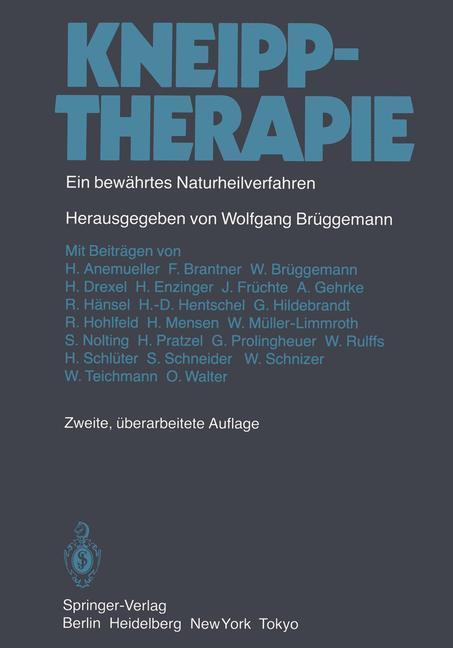 Cover: 9783642705045 | Kneipptherapie | Ein bewährtes Naturheilverfahren | Brüggemann | Buch