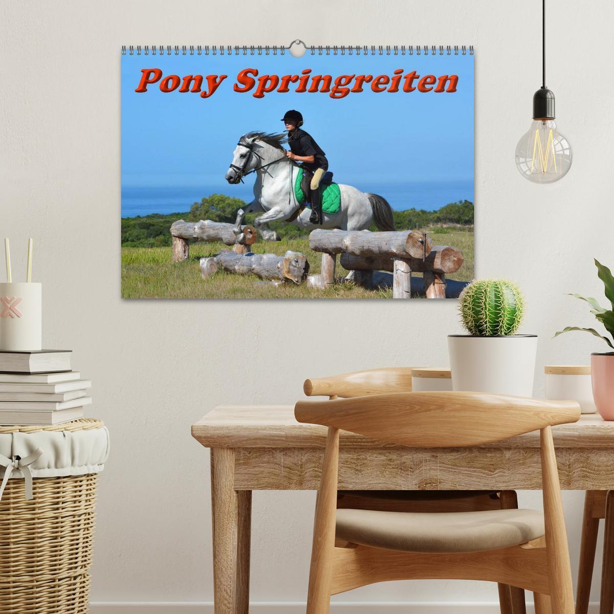 Bild: 9783435606481 | Pony Springreiten (Wandkalender 2025 DIN A3 quer), CALVENDO...