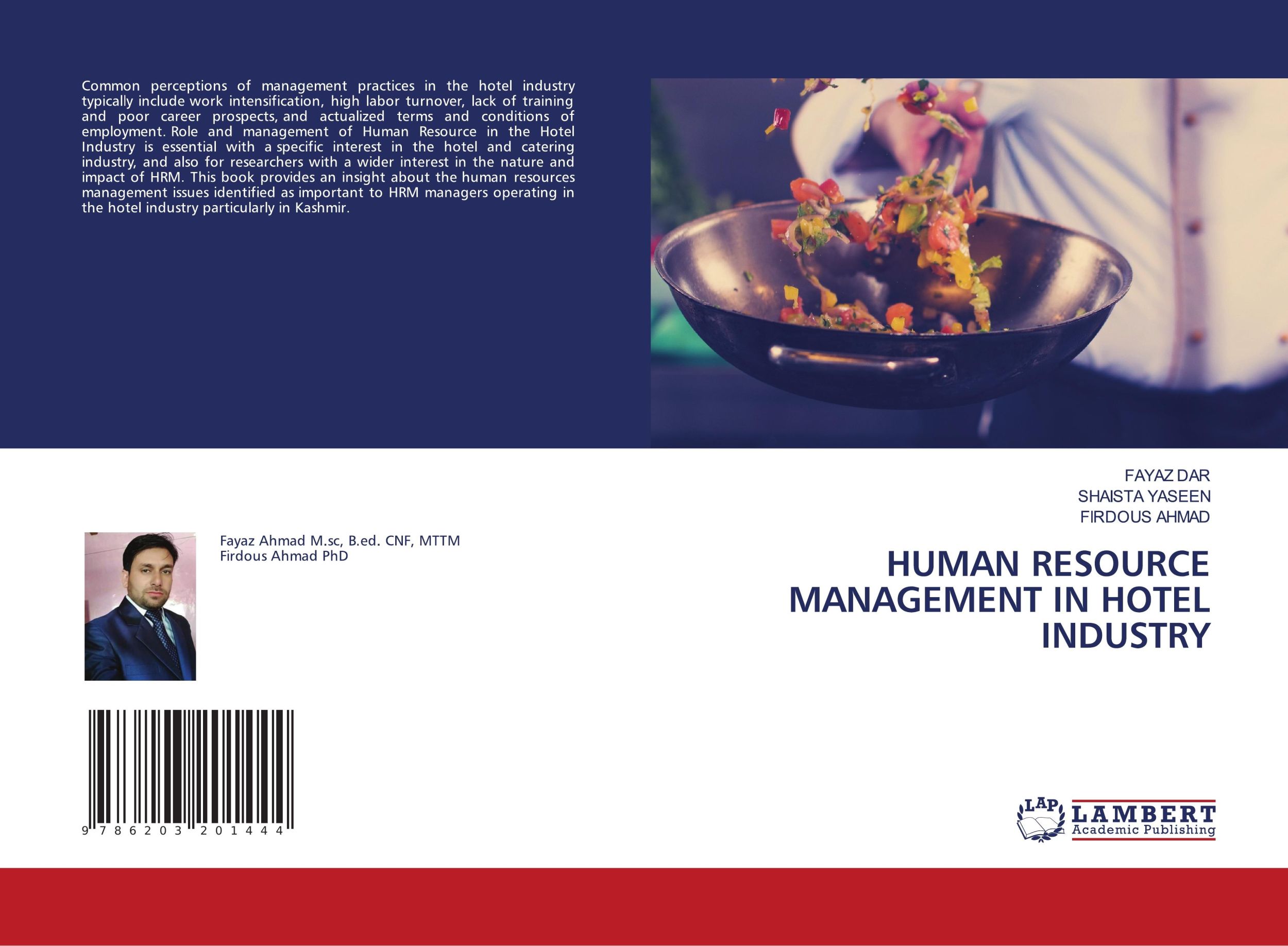 Cover: 9786203201444 | HUMAN RESOURCE MANAGEMENT IN HOTEL INDUSTRY | Fayaz Dar (u. a.) | Buch