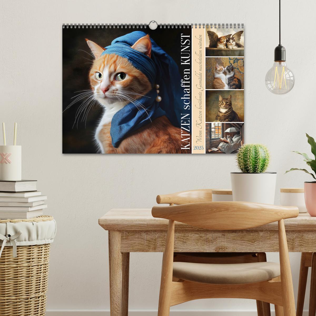 Bild: 9783457179826 | Katzen schaffen Kunst (Wandkalender 2025 DIN A3 quer), CALVENDO...