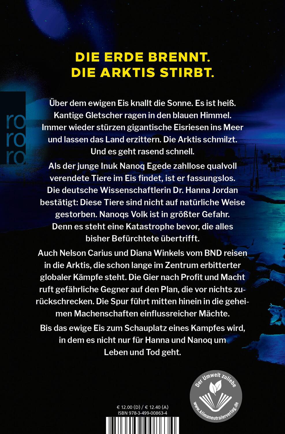 Rückseite: 9783499008634 | Schmelzpunkt | Der Thriller zum Klimawandel | Wolf Harlander | Buch