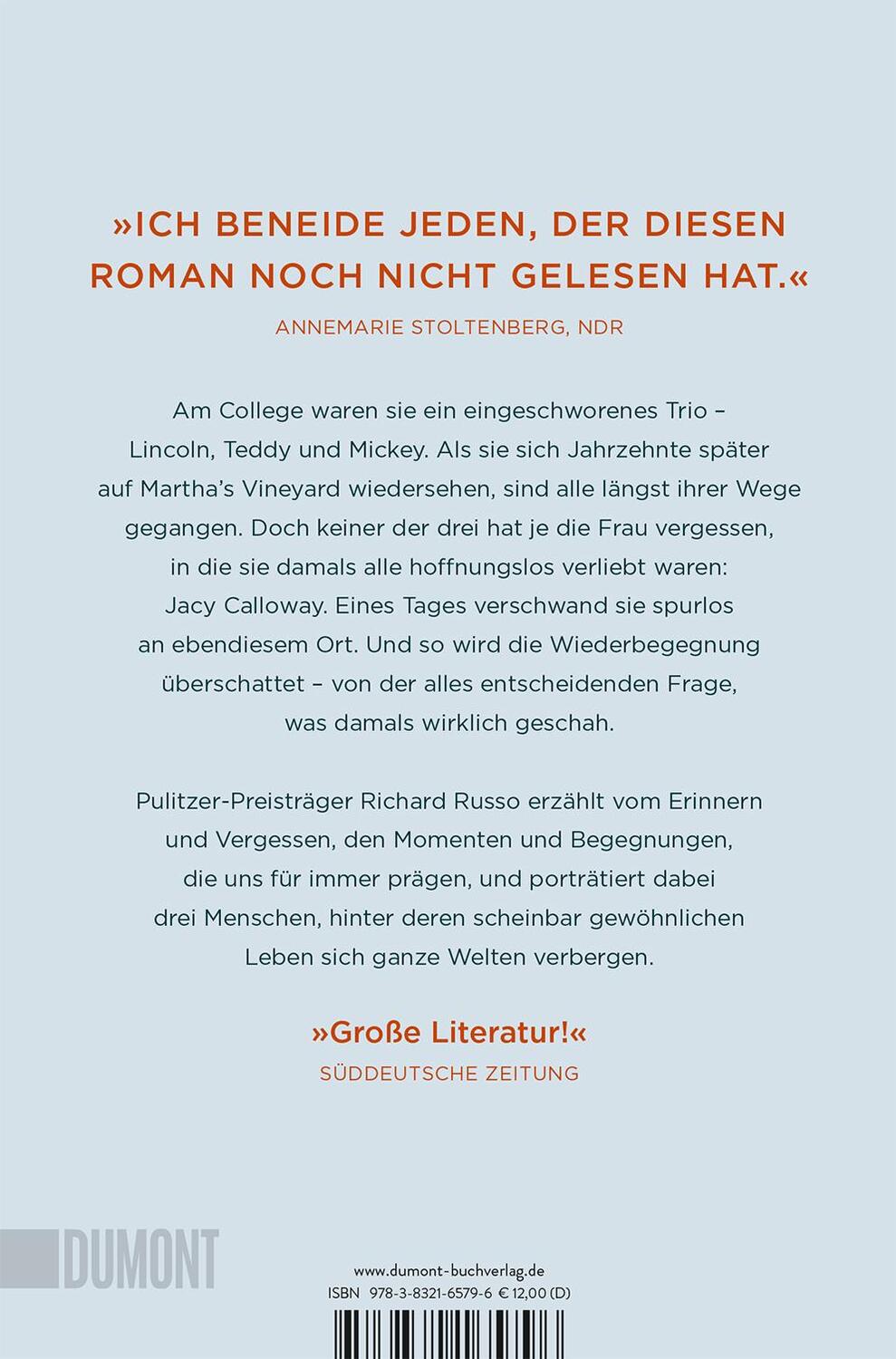 Rückseite: 9783832165796 | Jenseits der Erwartungen | Roman | Richard Russo | Taschenbuch | 2021