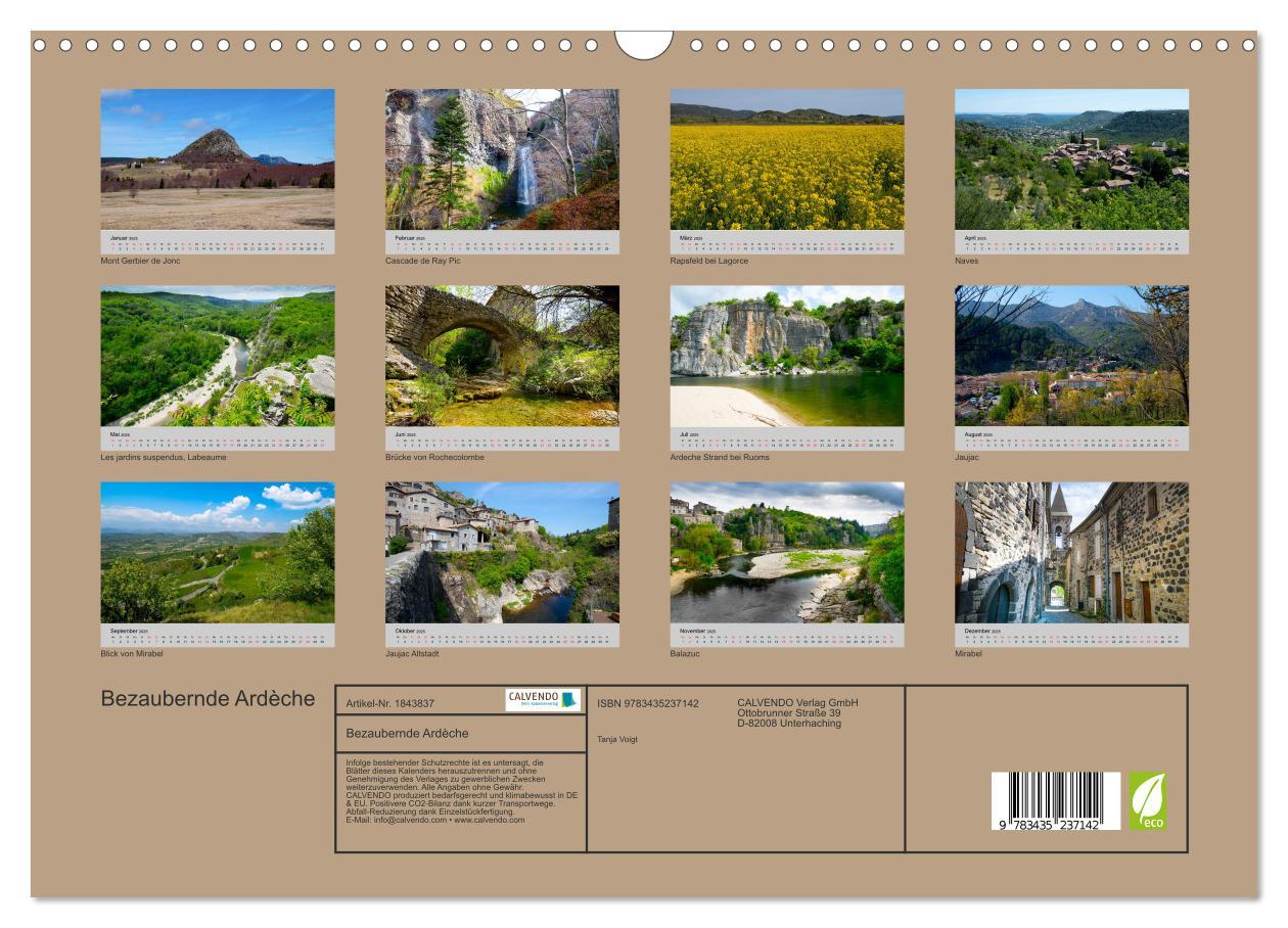 Bild: 9783435237142 | Bezaubernde Ardèche (Wandkalender 2025 DIN A3 quer), CALVENDO...