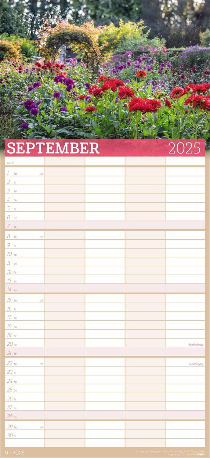 Bild: 9783839901052 | Garten Familienplaner 2025 | Kalender | Spiralbindung | 15 S. | 2025