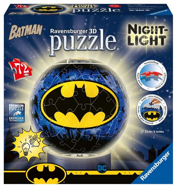 Cover: 4005556110803 | Ravensburger 3D Puzzle 11080 - Nachtlicht Puzzle-Ball Batman - 72...