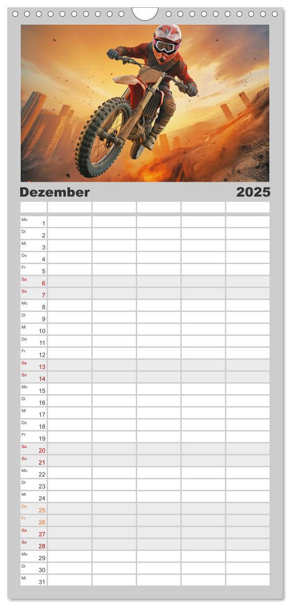 Bild: 9783457091203 | Familienplaner 2025 - Motorcross Welt mit 5 Spalten (Wandkalender,...