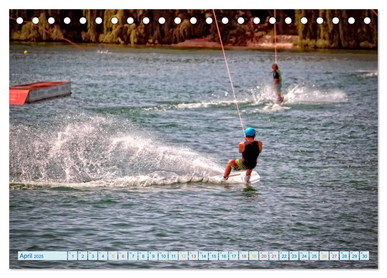 Bild: 9783435368303 | Wakeboarden (Tischkalender 2025 DIN A5 quer), CALVENDO Monatskalender