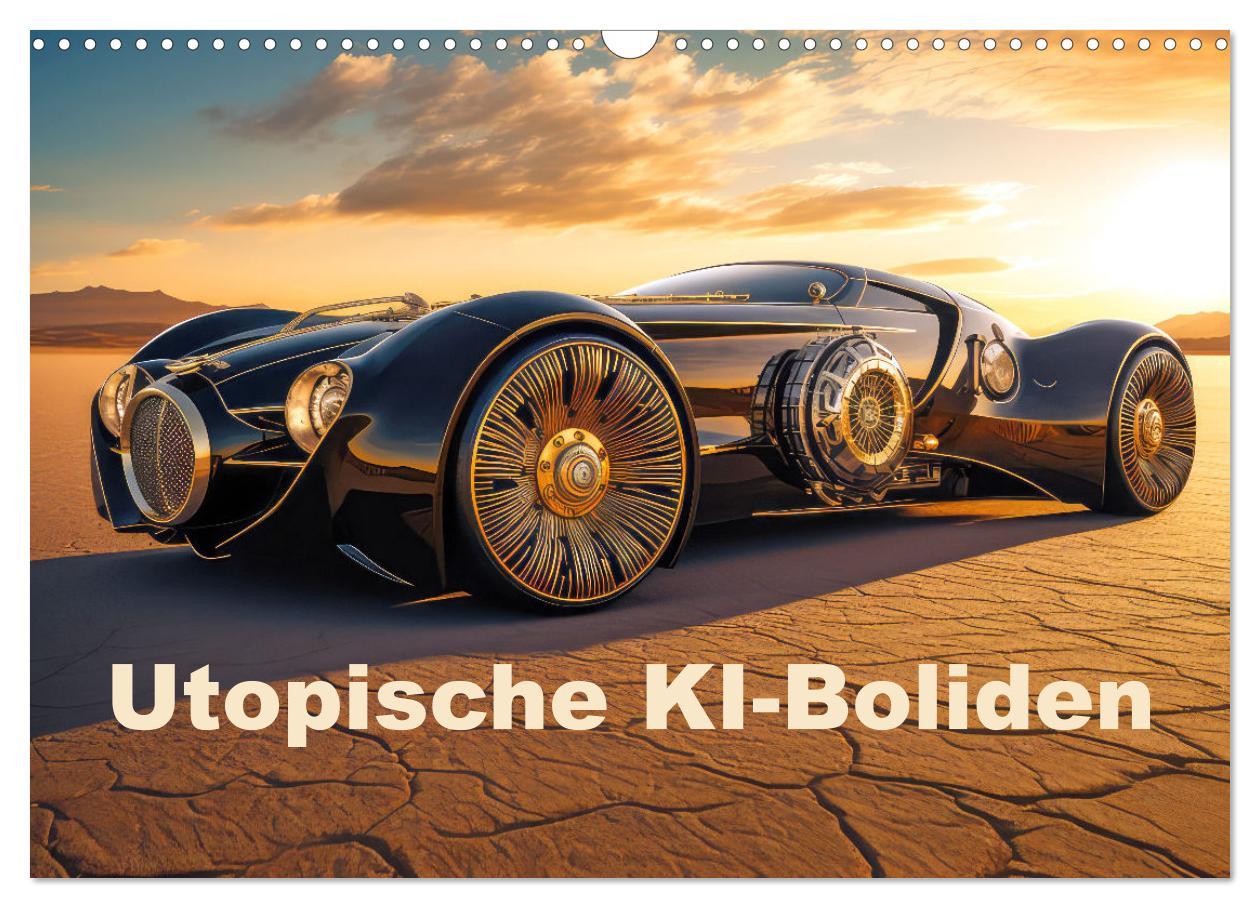 Cover: 9783383786945 | Utopische KI-Boliden (Wandkalender 2025 DIN A3 quer), CALVENDO...