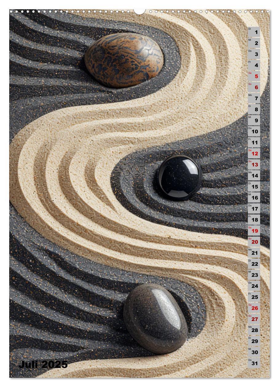 Bild: 9783457131053 | Zen aus Sand (Wandkalender 2025 DIN A2 hoch), CALVENDO Monatskalender