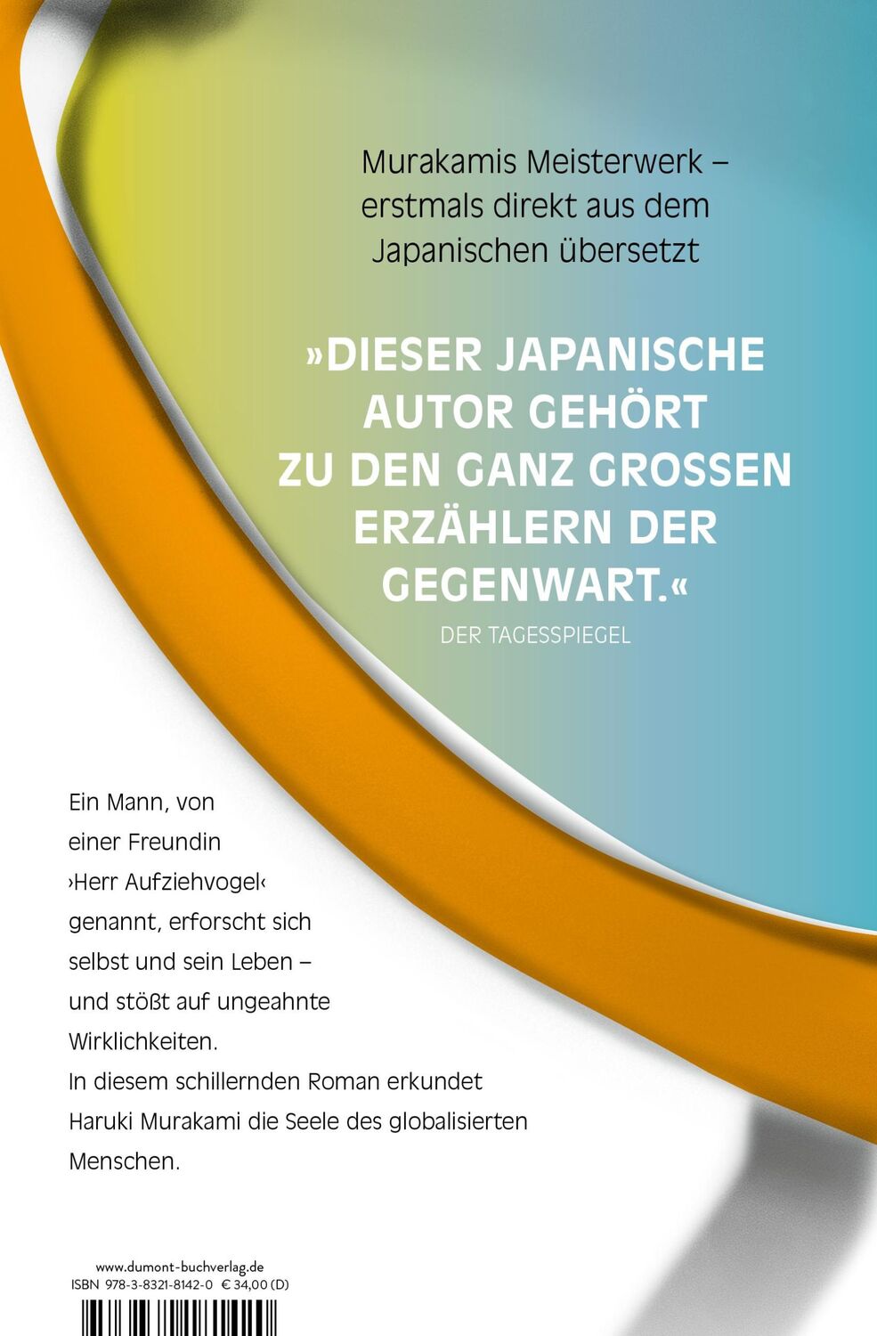 Rückseite: 9783832181420 | Die Chroniken des Aufziehvogels | Roman | Haruki Murakami | Buch