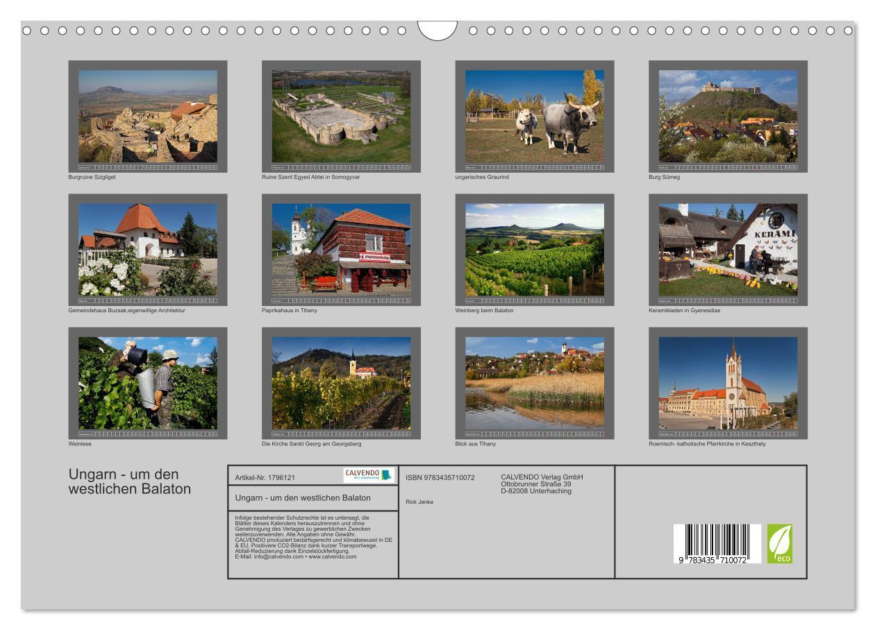 Bild: 9783435710072 | Ungarn - um den westlichen Balaton (Wandkalender 2025 DIN A3 quer),...