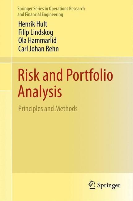 Cover: 9781461441021 | Risk and Portfolio Analysis | Principles and Methods | Hult (u. a.)