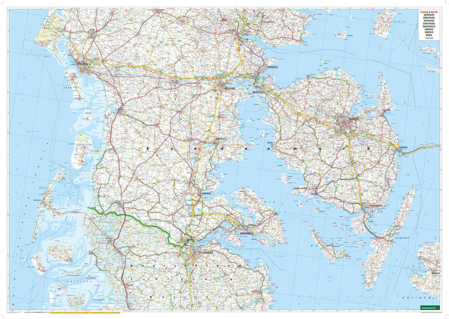 Bild: 9783707916560 | Dänemark Nord und Süd, Straßenkarten-Set 1:150.000, freytag &amp; berndt