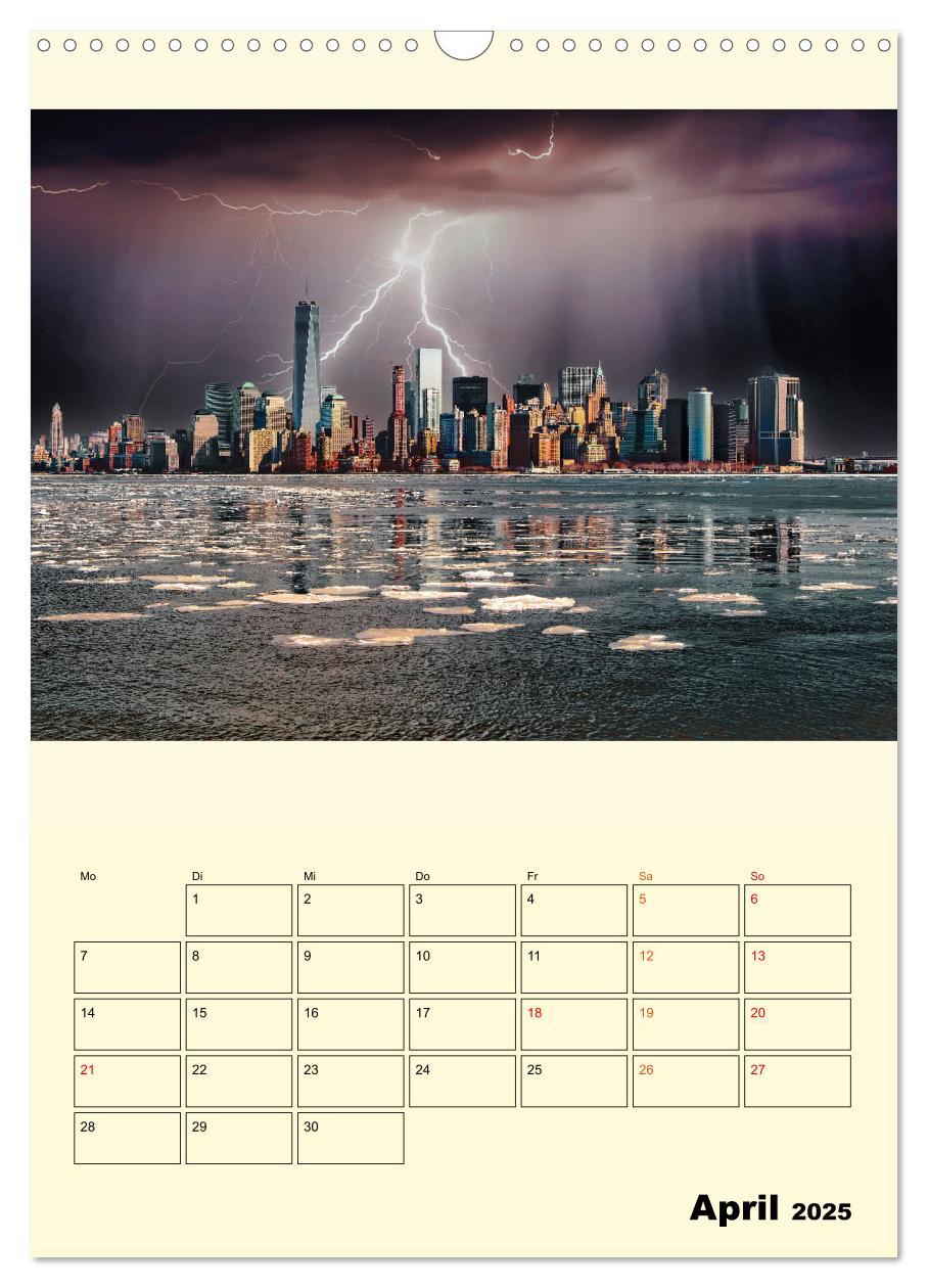 Bild: 9783435890637 | Metropolen im Gewitter (Wandkalender 2025 DIN A3 hoch), CALVENDO...