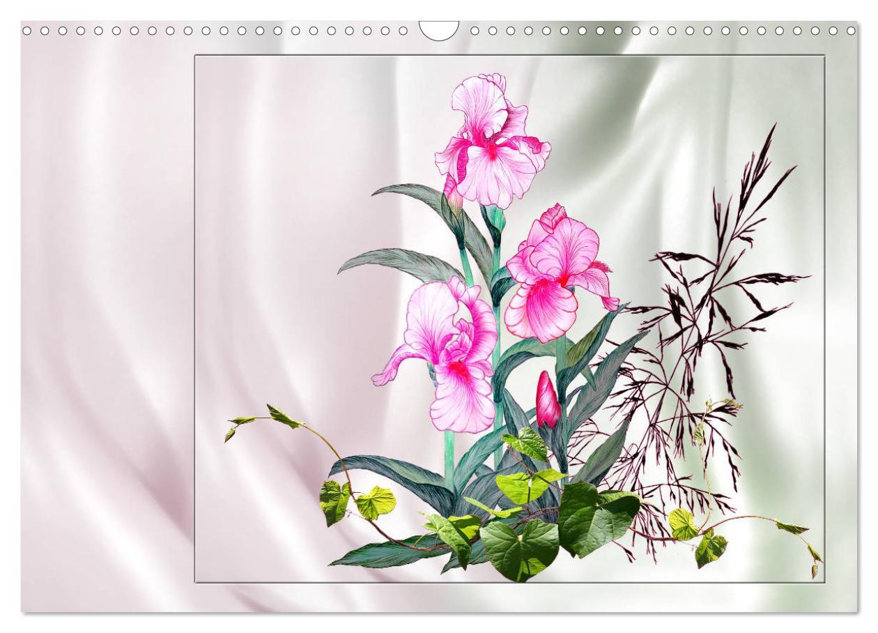 Bild: 9783435554164 | Blumen-Zeichnungen (Wandkalender 2025 DIN A3 quer), CALVENDO...