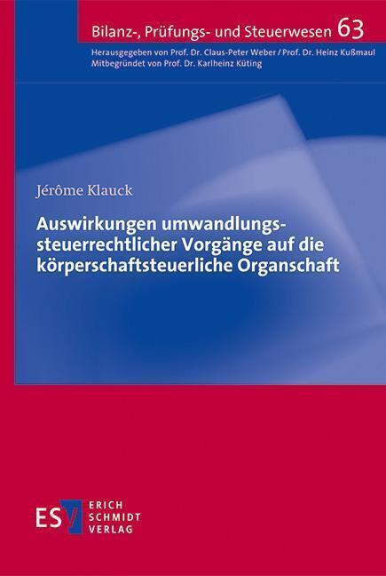 Cover: 9783503236497 | Auswirkungen umwandlungssteuerrechtlicher Vorgänge auf die...