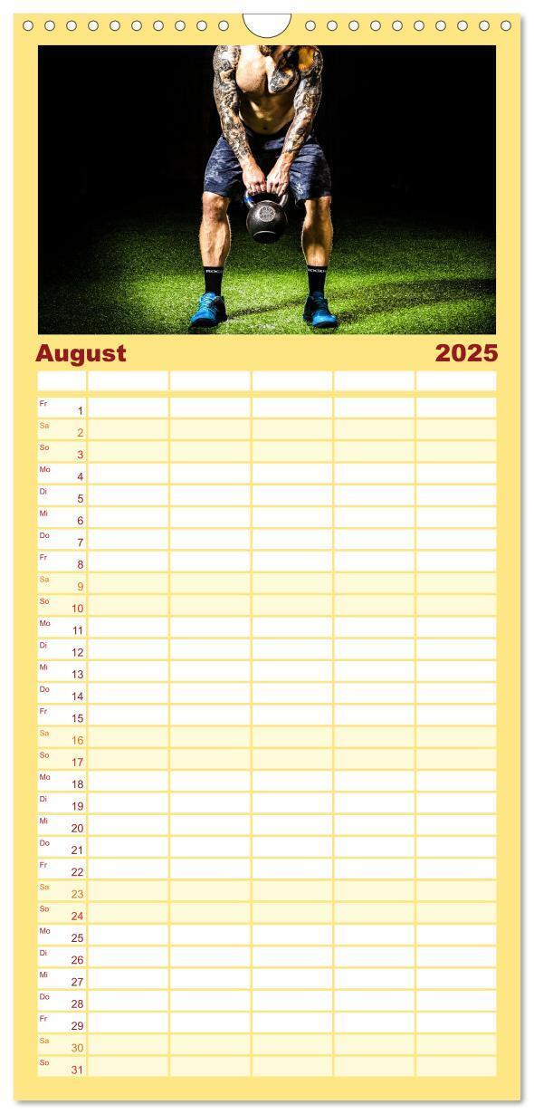 Bild: 9783457099902 | Familienplaner 2025 - Kraftsport mit 5 Spalten (Wandkalender, 21 x...