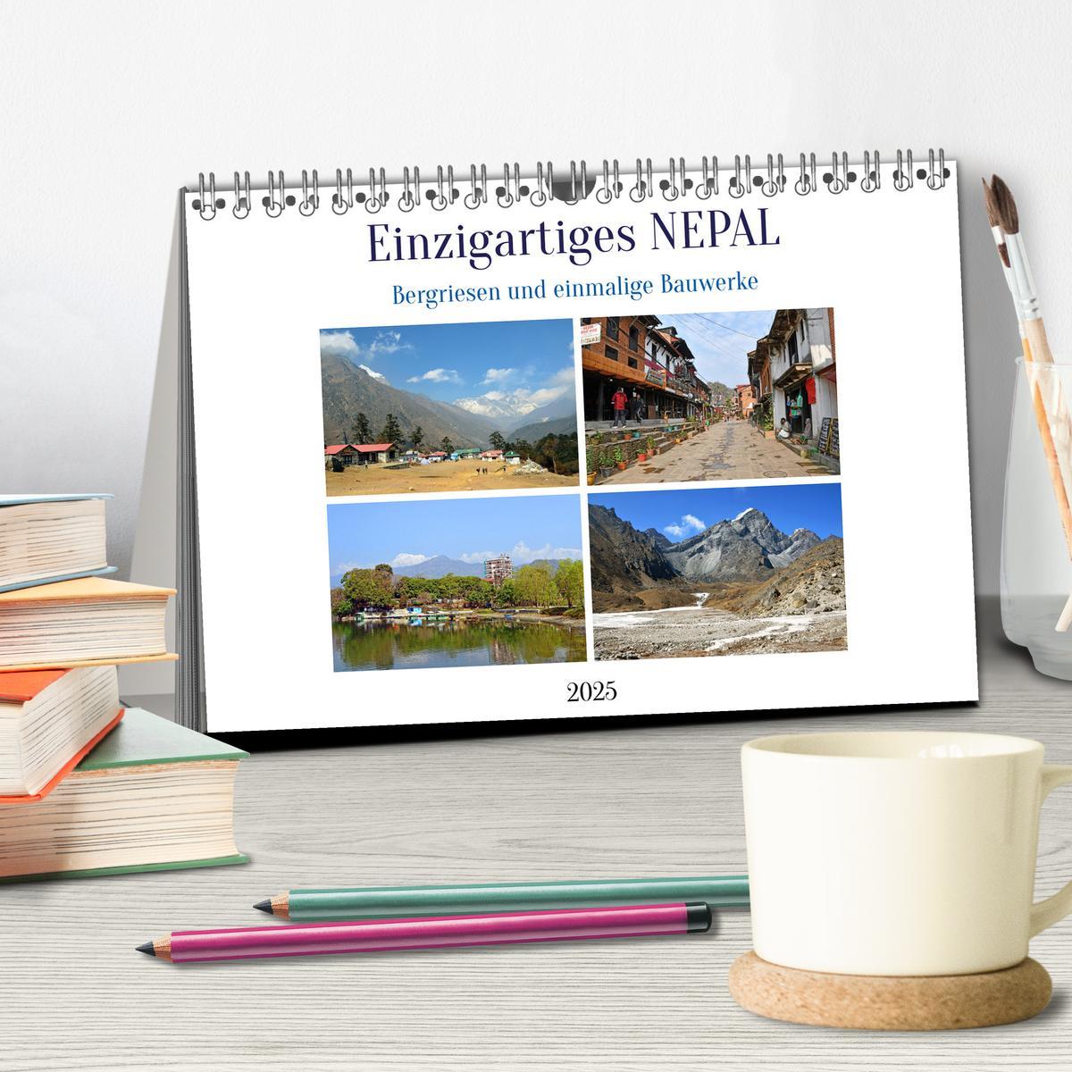 Bild: 9783383822858 | Einzigartiges NEPAL (Tischkalender 2025 DIN A5 quer), CALVENDO...