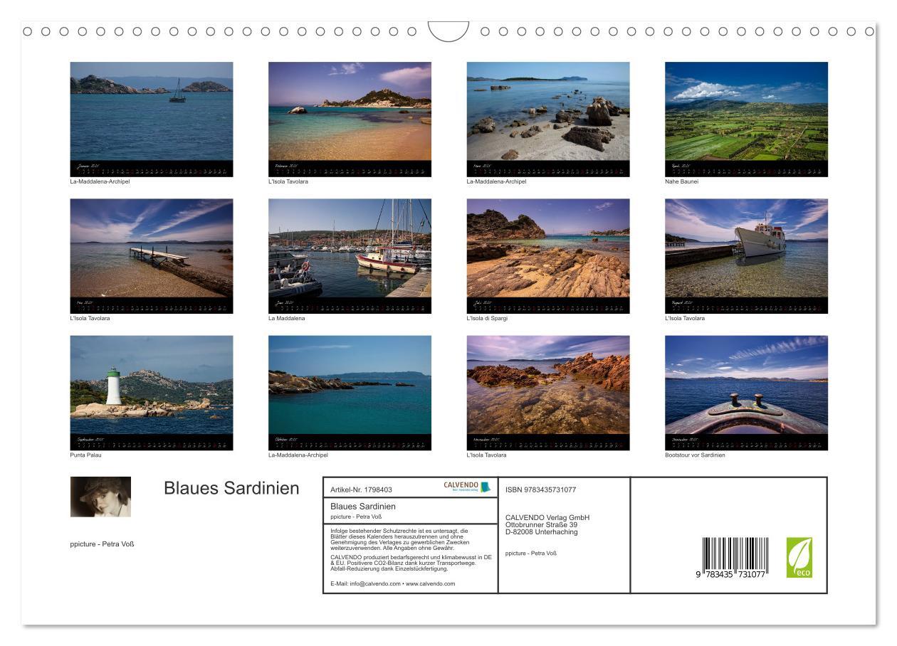 Bild: 9783435731077 | Blaues Sardinien (Wandkalender 2025 DIN A3 quer), CALVENDO...