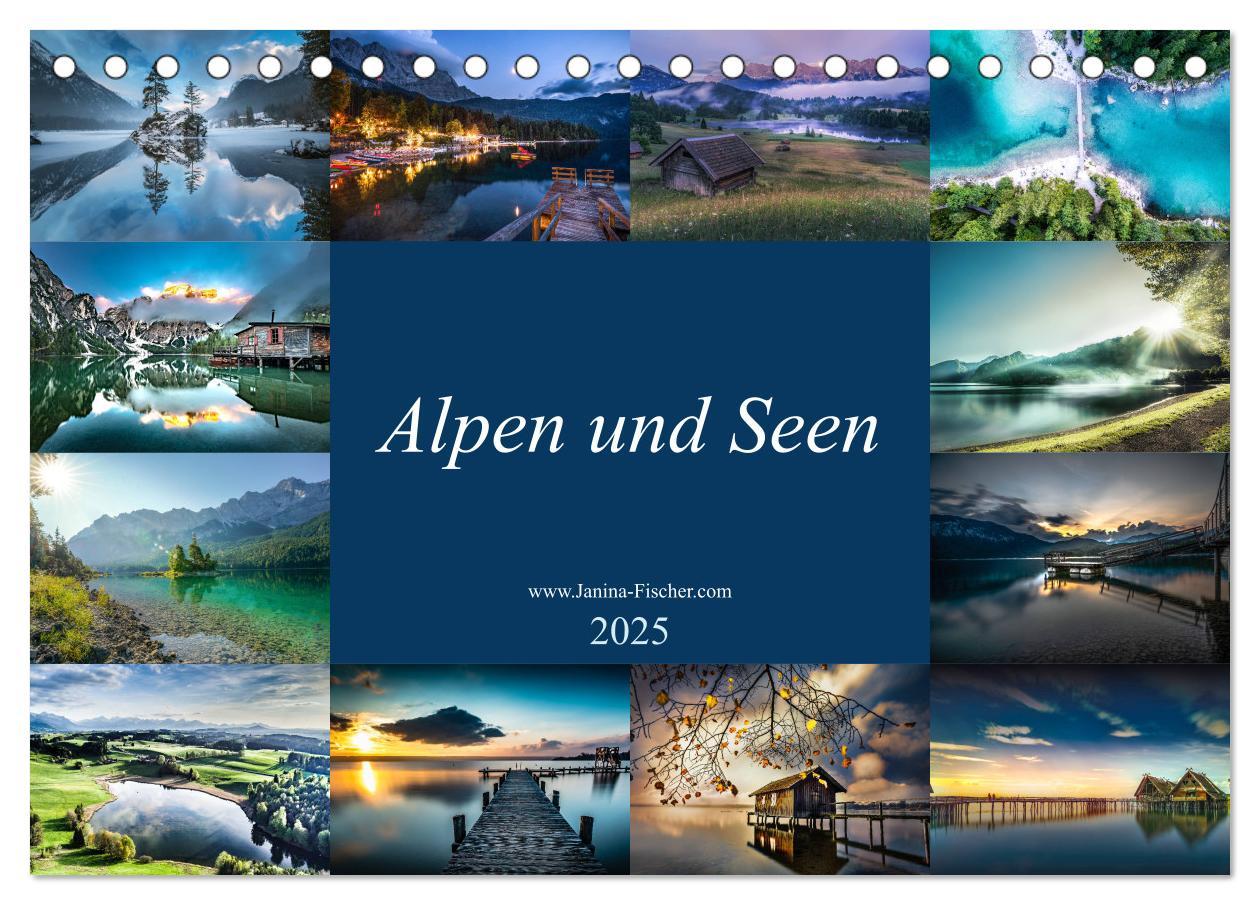 Cover: 9783435273065 | Alpen und Seen (Tischkalender 2025 DIN A5 quer), CALVENDO...