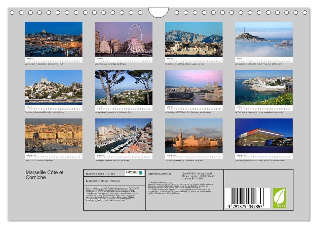 Bild: 9781325947867 | Marseille Côte et Corniche (Calendrier mural 2025 DIN A4 vertical),...