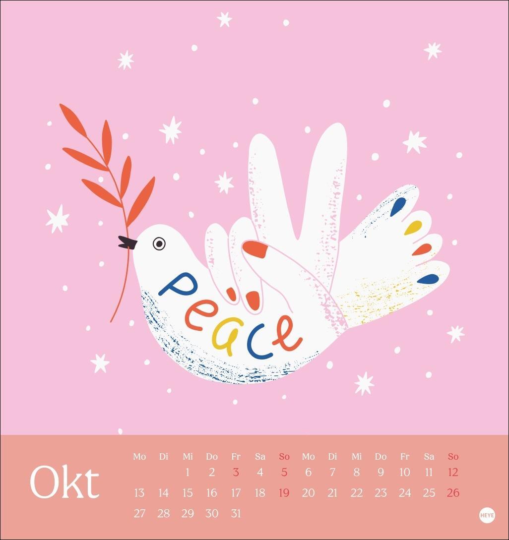 Bild: 9783756408597 | Peace Postkartenkalender 2025 | Kalender | Postkartenkalender Heye