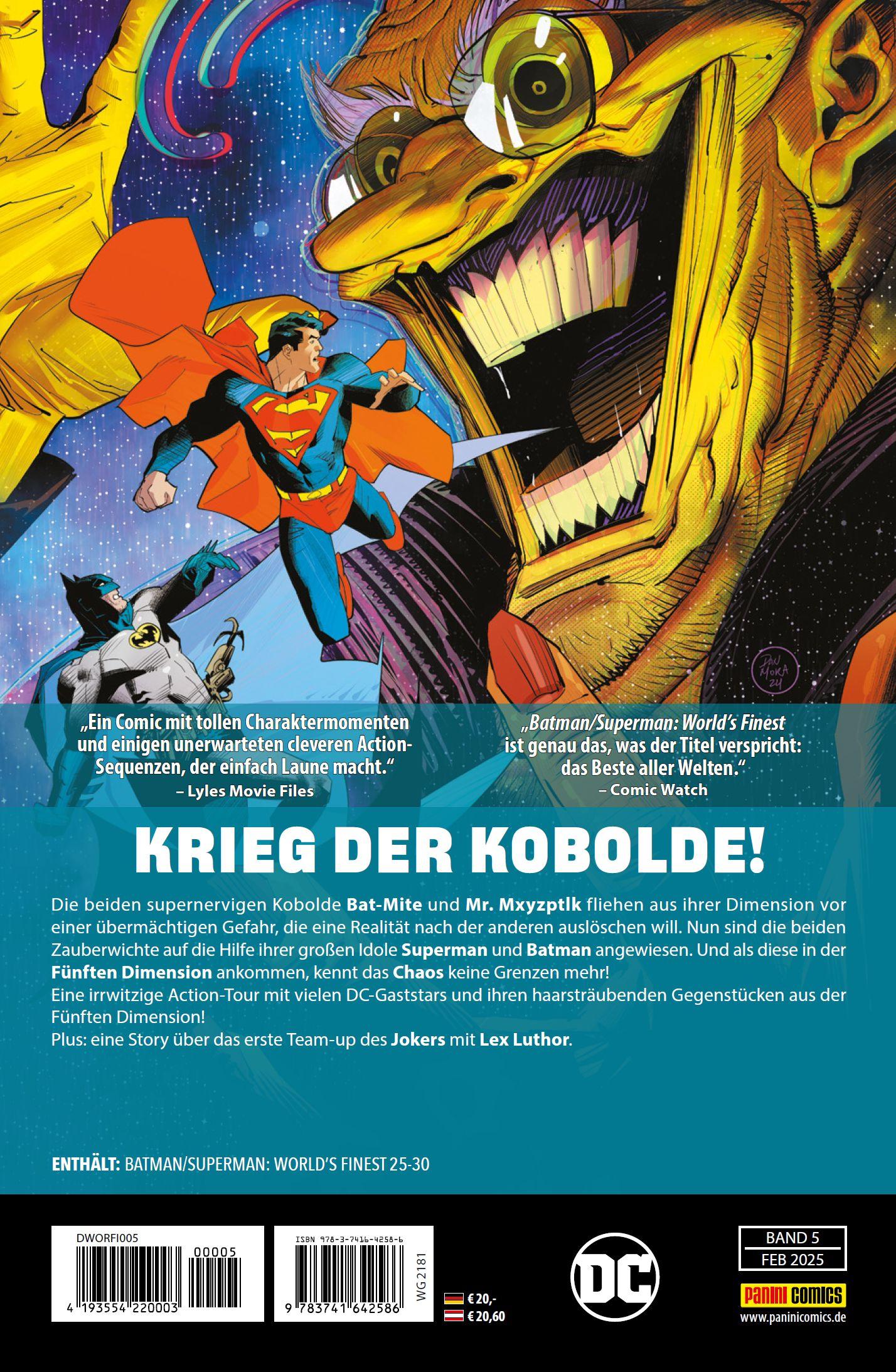 Rückseite: 9783741642586 | Batman/Superman: World's finest | Bd. 5: Chaos in der 5. Dimension