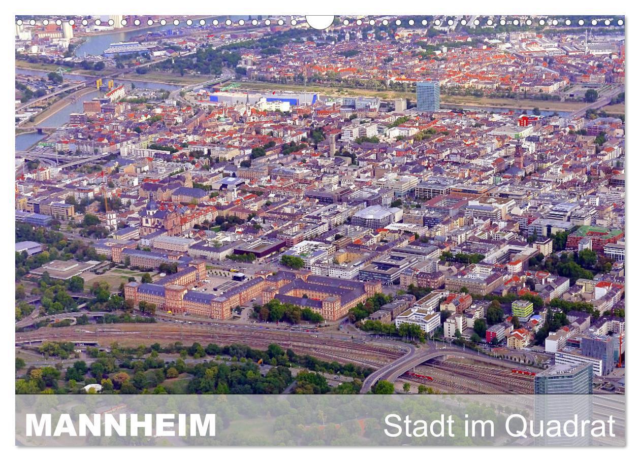 Cover: 9783435585540 | Mannheim - Stadt im Quadrat (Wandkalender 2025 DIN A3 quer),...